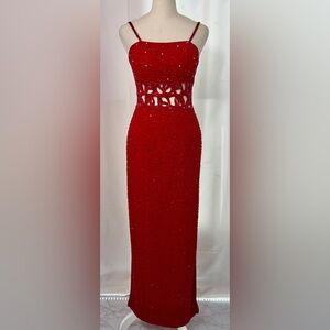 V235 Vintage Sean Collection Bronze Ember Cutout Gown (XS-S)